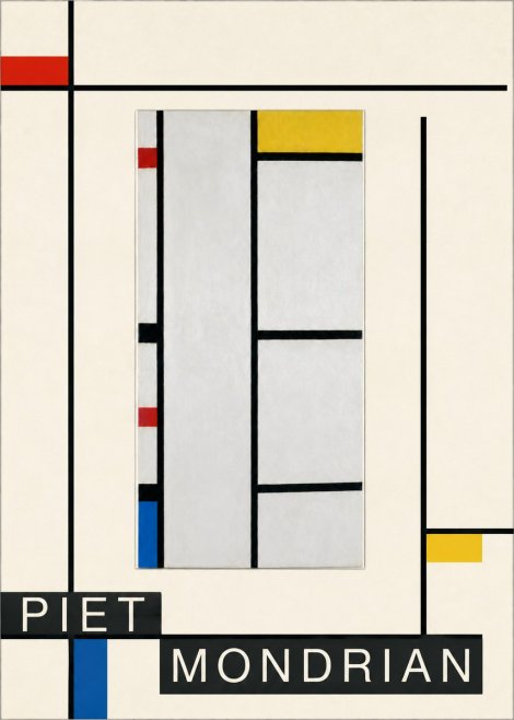 Piet Mondrian Composition with Red, Yellow, and Blue No4 - Poster
