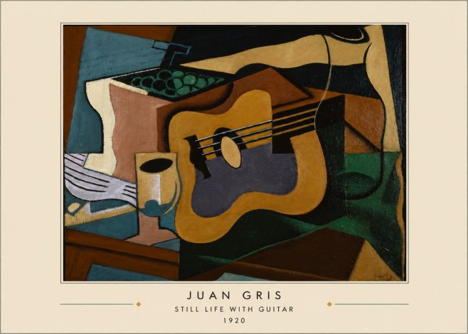 Juan Gris Still Life with Guitar No4 - Poster