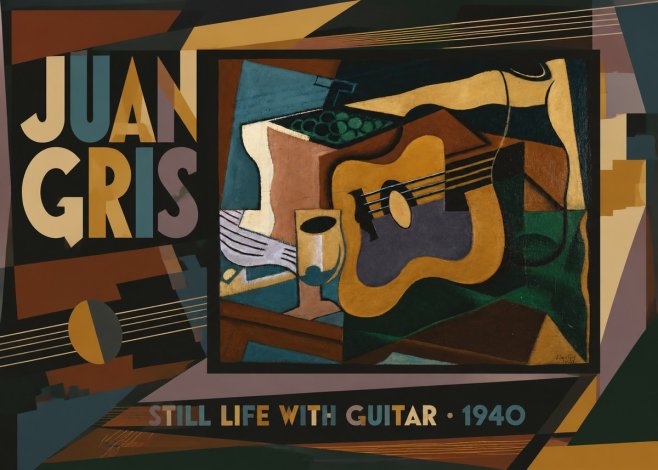 Juan Gris Still Life with Guitar No6 - Poster
