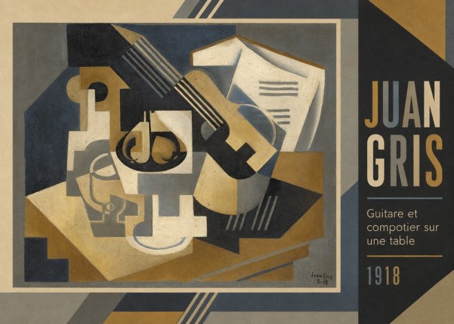 Juan Gris Guitare Et Compotier Sur Une Table No2 - Poster