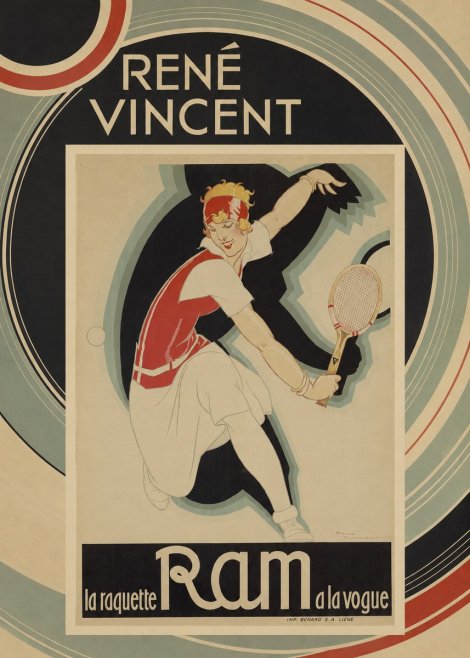 René Vincent Ram La Raquette À La Vogue No5 - Poster