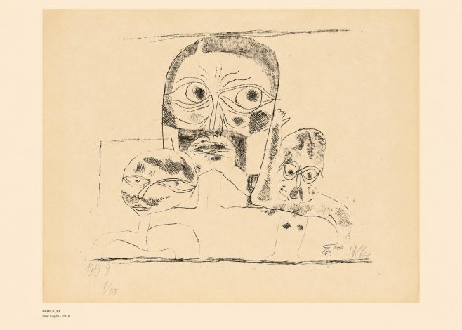Paul Klee Drei Köpfe No6 - Poster