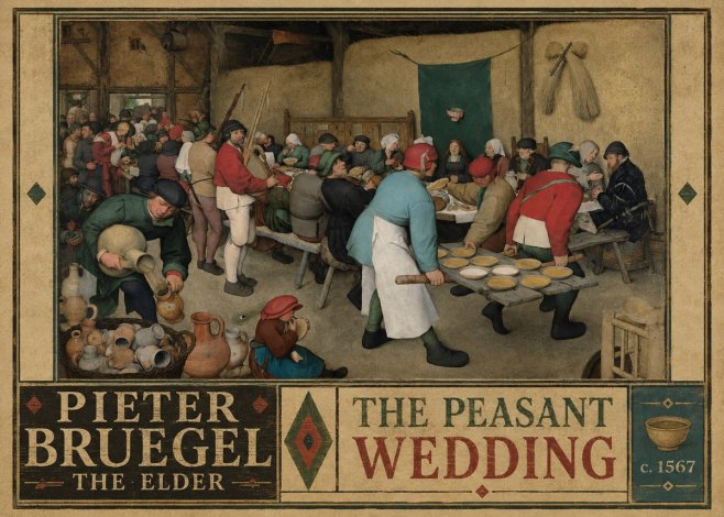 Pieter Bruegel The Peasant Wedding II No2 - Poster