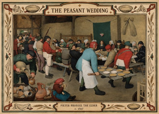 Pieter Bruegel The Peasant Wedding II No4 - Poster