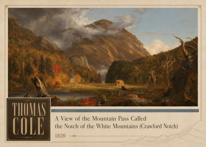 Thomas Cole A View of the Mountain Pass Called the Notch of the White Mountains (Crawford Notch) I No2 - Poster