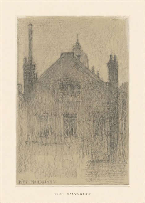 Piet Mondrian House Study No3 - Poster