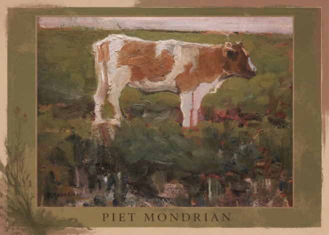 Piet Mondrian Cow No1 - Poster