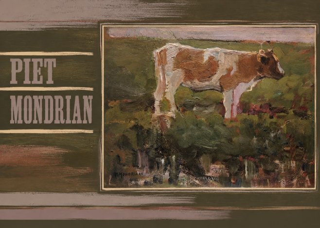 Piet Mondrian Cow No5 - Poster