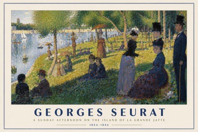 Seurat A Sunday Afternoon on the Island of La Grande Jatte I No5 - Poster