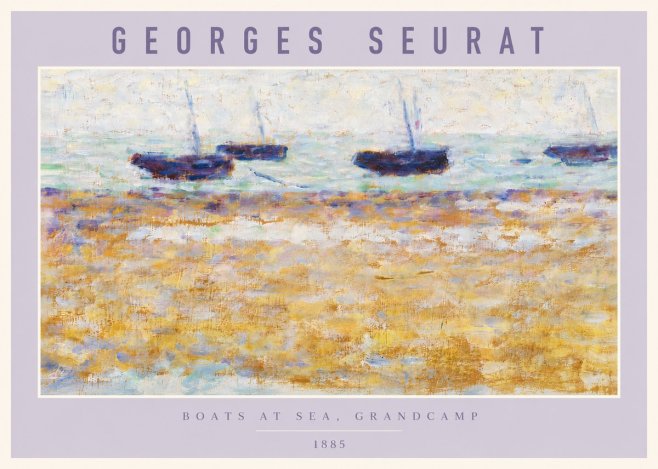 Seurat Boats at Sea, Grandcamp No6 - Poster