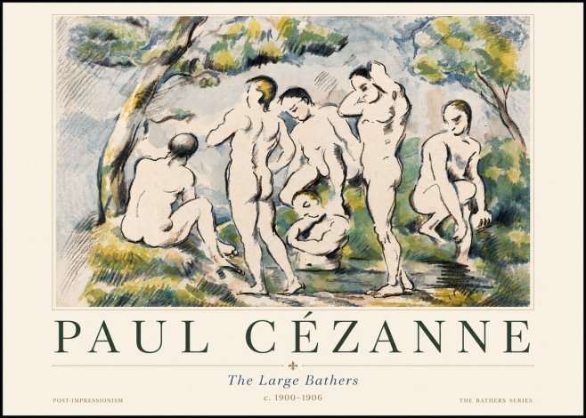 Paul Cézanne The Large Bathers I No5 - Poster