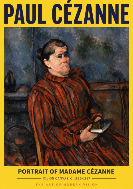 Paul Cézanne Portrait of Madame Cézanne I No3 - Poster