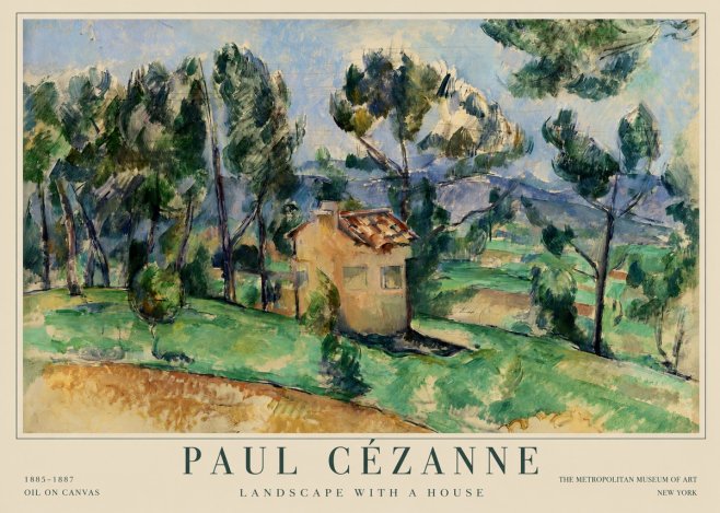 Paul Cézanne Landscape with a House No1 - Poster