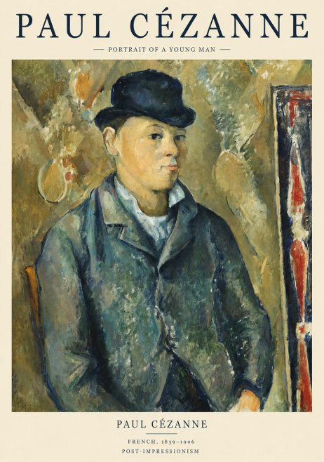 Paul Cézanne Portrait of a Young Man No1 - Poster