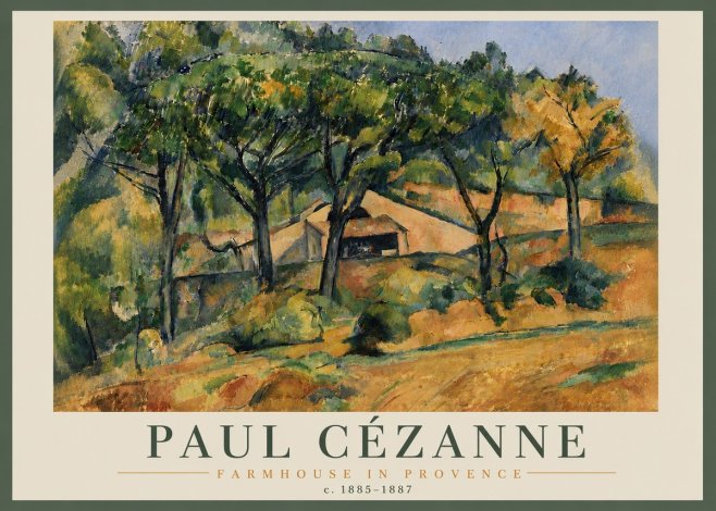 Paul Cézanne Farmhouse in Provence No6 - Poster