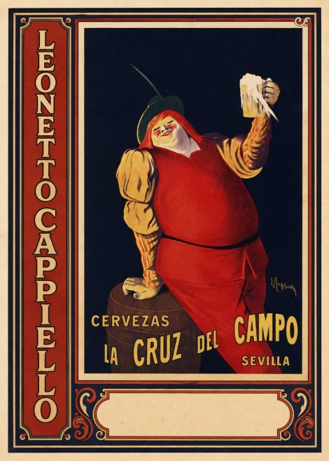 Leonetto Cappiello Cervezas La Cruz Del Campo No3 - Poster