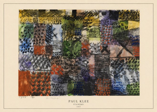Paul Klee Stickerei No4 - Poster