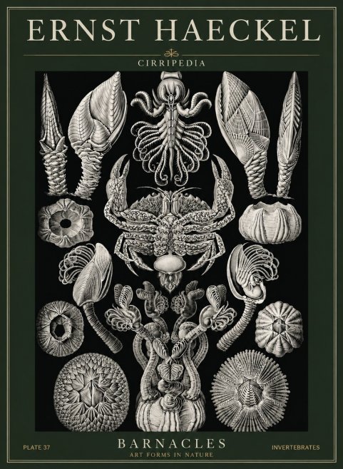 Ernst Haeckel Cirripedia Barnacles No6 - Poster
