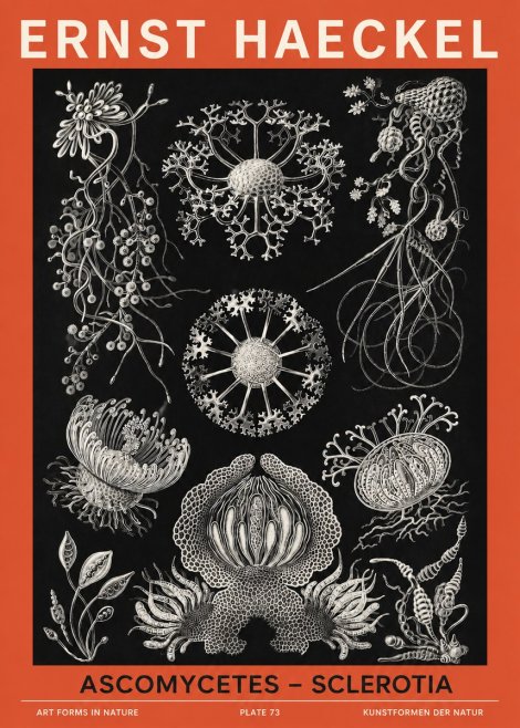 Ernst Haeckel Ascomycetes — Sac Fungi No6 - Poster