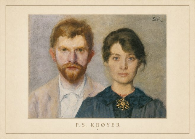 P.S. Krøyer Self-portrait with Marie Krøyer No4 - Poster
