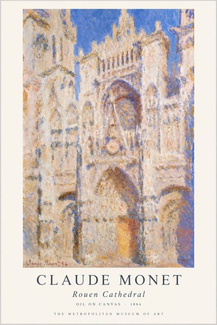 Monet Rouen Cathedral No1 - Poster