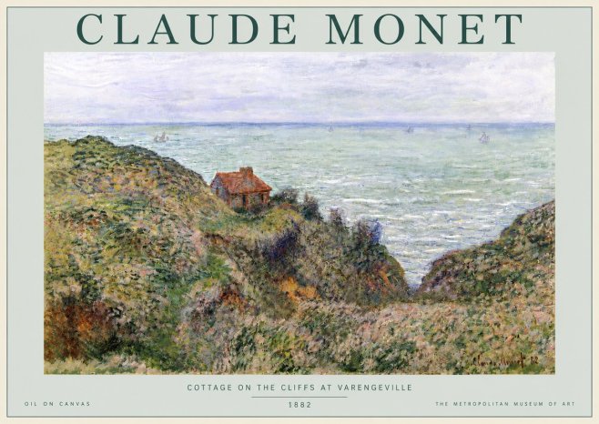 Monet Cottage on the Cliffs at Varengeville No4 - Poster