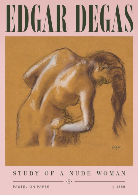 Edgar Degas Study of a Nude Woman I No4 - Poster