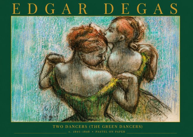 Edgar Degas Two Dancers (the Green Dancers) No4 - Poster