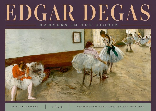 Edgar Degas Dancers in the Studio No6 - Poster
