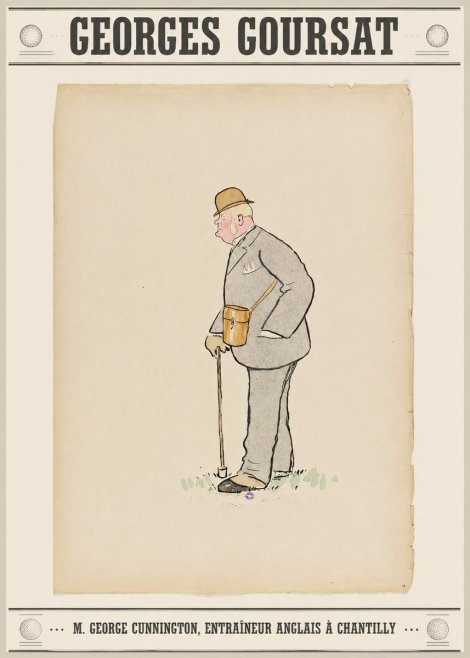 Georges Goursat M. George Cunnington, Entraîneur Anglais À Chantilly No5 - Poster