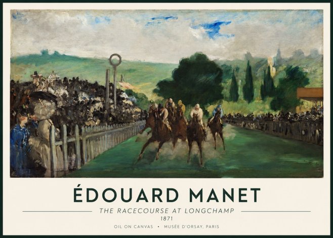 Édouard Manet The Racecourse at Longchamp No1 - Poster