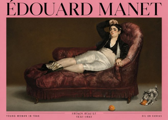 Édouard Manet Young Woman in 1866 No3 - Poster