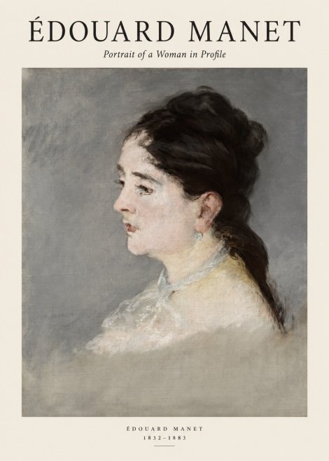 Édouard Manet Portrait of a Woman in Profile No1 - Poster