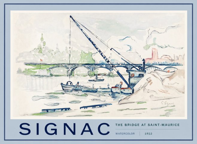 Signac The Bridge at Saint-maurice No2 - Poster