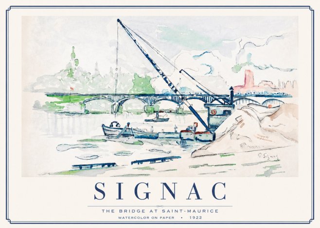 Signac The Bridge at Saint-maurice No5 - Poster