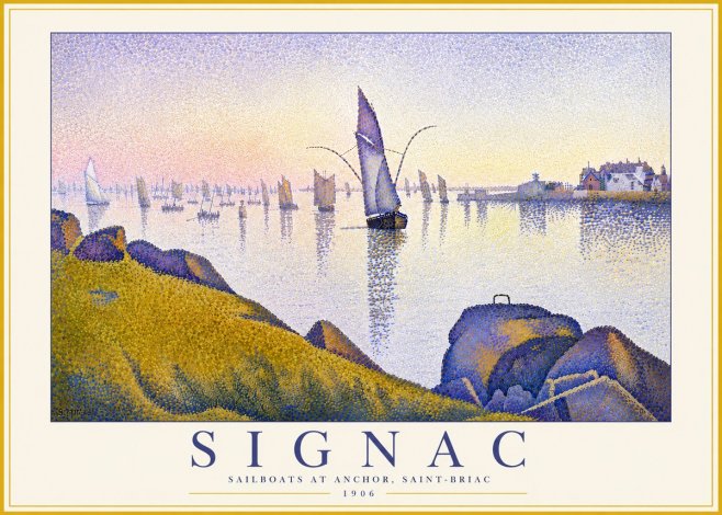 Signac Sailboats at Anchor, Saint-briac No6 - Poster