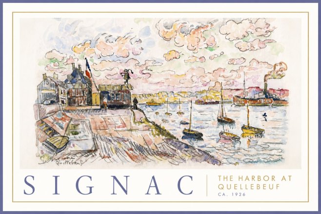 Signac The Harbor at Quellebeuf No6 - Poster