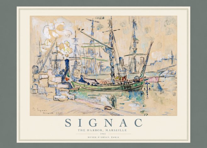 Signac The Harbor, Marseille No2 - Poster