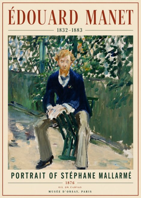 Édouard Manet Portrait of Stéphane Mallarmé II No5 - Poster