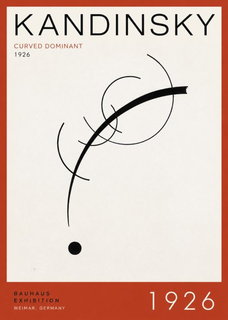 Kandinsky Curved Dominant No3 - Poster