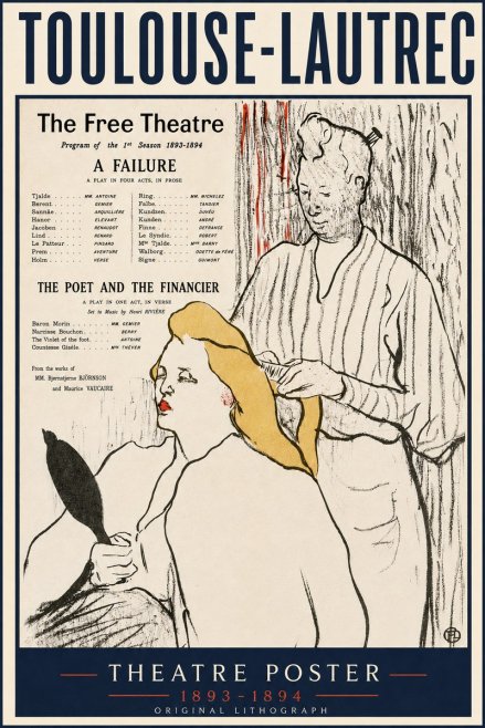 Toulouse-Lautrec Le Théâtre Libre - Une Faillite / Le Poète Et Le Financier No4 - Poster