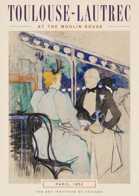 Toulouse-Lautrec At the Moulin Rouge XI No3 - Poster