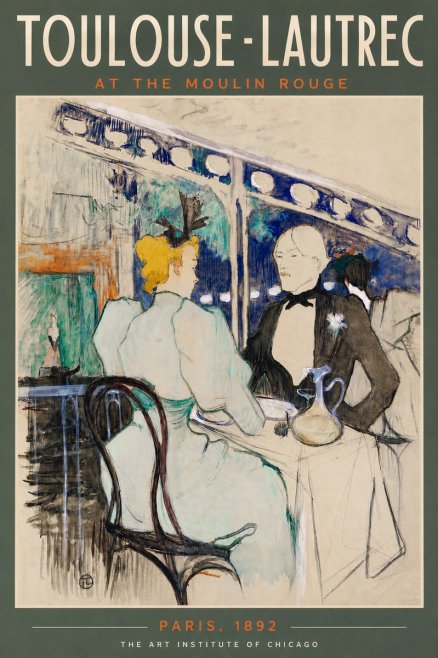 Toulouse-Lautrec At the Moulin Rouge XI No5 - Poster