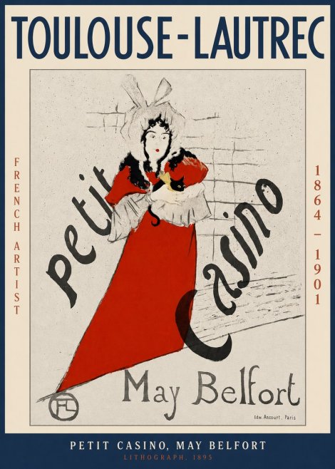 Toulouse-Lautrec Petit Casino, May Belfort No2 - Poster
