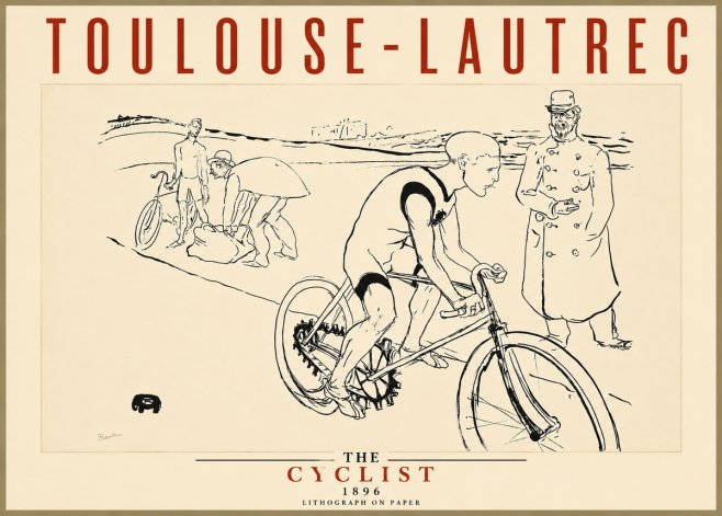 Toulouse-Lautrec The Cyclist No5 - Poster