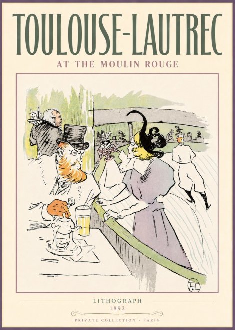 Toulouse-Lautrec At the Moulin Rouge XV No3 - Poster
