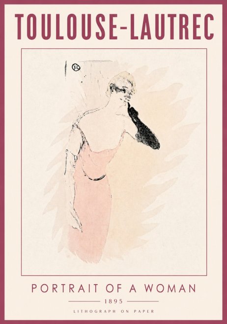 Toulouse-Lautrec Portrait of a Woman IV No6 - Poster