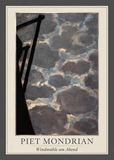 Piet Mondrian Windmühle Am Abend I No1 - Poster