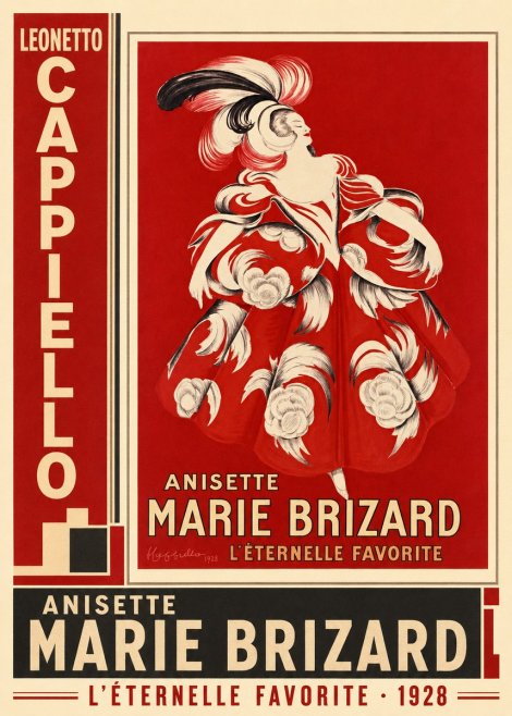 Leonetto Cappiello Anisette Marie Brizard - L'éternelle Favorite No3 - Poster