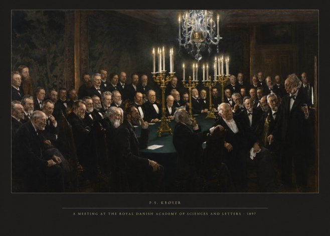 P.S. Krøyer A Meeting at the Royal Danish Academy of Sciences and Letters No4 - Poster